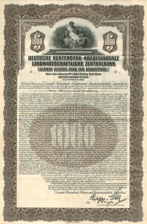 German Central Bank For Agriculture (Uncanceled)